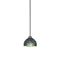 Paramount 1 Light Mini Pendant In Brushed Nickel Finish With 7