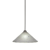 Paramount 1 Light Pendant In Brushed Nickel Finish With 16