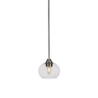 Paramount 1 Light Mini Pendant In Brushed Nickel Finish With 7