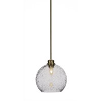 Kimbro Stem Hung Pendant In New Age Brass Finish With 9.75