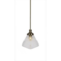 Juno Stem Hung Pendant In New Age Brass Finish With 9.75