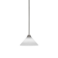 Paramount 1 Light Mini Pendant In Brushed Nickel Finish With 10