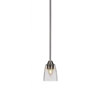 Paramount 1 Light Mini Pendant In Brushed Nickel Finish With 4.5