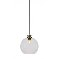 Kimbro Stem Hung Pendant In New Age Brass Finish With 9.75