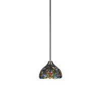 Paramount 1 Light Mini Pendant In Brushed Nickel Finish With 7