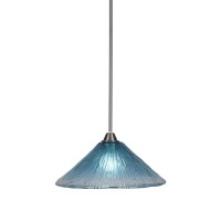 Paramount 1 Light Pendant In Brushed Nickel Finish With 16