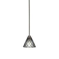 Paramount 1 Light Mini Pendant In Brushed Nickel Finish With 7