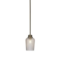 Cordova Stem Hung Pendant In New Age Brass Finish With 5