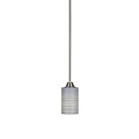 Paramount 1 Light Mini Pendant In Brushed Nickel Finish With 4