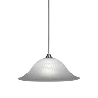 Paramount 1 Light Pendant In Brushed Nickel Finish With 20