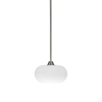 Paramount 1 Light Mini Pendant In Brushed Nickel Finish With 10