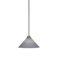 Paramount 1 Light Pendant In Brushed Nickel Finish With 12