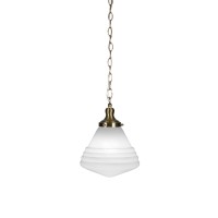 Juno Chain Hung Pendant In New Age Brass Finish With 9.75