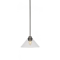 Paramount 1 Light Mini Pendant In Brushed Nickel Finish With 10