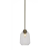 Rocklin Stem Hung Pendant In New Age Brass Finish With 6.75