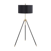 Zabka Tripod Floor Lamp Black And Gold