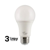 Euri Lighting Ea19-14W2140Et, Led 3-Way A19, 4/8/14W (40/60/100W Equivalent), 500/1000/1500Lm, 4000K (Bright White) E26 Base, Fully Enclosed Rated, Damp Rated, Ul & Energy Star, 3Yr 25K Hr Warranty