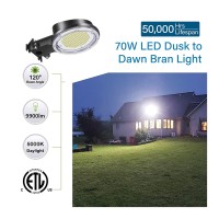 Luyimin Led Barn Light 70W, 9900Lm Dusk To Dawn Yard Lighting With Photocell (700W Incandescent Equiv.) - 5000K Daylight, Ultra Bright Ip65 Waterproof Etl-Listed For Outdoor Security Area Light