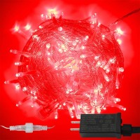 Yaozhou Led Red Christmas String Lights Indoor Outdoor Ip44 Waterproof 66Ft 200Led 8 Modes Red Halloween Fairy Decor Lights For Holiday,Party,Wedding,Garden