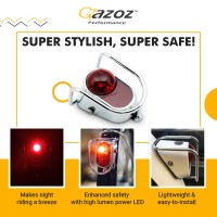 Gazoz Performance Bike Led Tail Light Vintage Rear Light With Chrome Look Classic Tour Bicycle Accessories Lm002