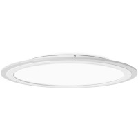 Soodeelux 12Inch Flush Mount Ceiling Light Fixture, 4000K 24W Flat Led Light For Ceiling, Thin Round White Surface Mount Lamp For Bedroom Kitchen,Bathroom,Garage,Living Room, Dining Room