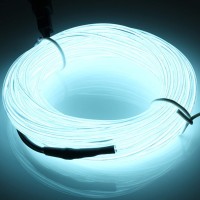 Jiguoor El Wire Battery Pack 164Ft 5M Bright Neon Light Strip 360 Illumination Neon Tube Rope Lights For Diy Festival Party