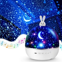 One Fire Night Lights For Kids Room, Bluetooth Music Kids Night Light Projector,360 Rotating Remote Timer Baby Projector Star Lights For Bedroom,12 Colors Changing Star Projector Night Light Kids Lamp