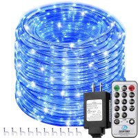 Solhice 75Ft Led Rope Lights Blue Outdoor, 280 Leds Waterproof Dimmable Christmas Led Tube Light With Timer For Deck, Patio, Wedding, Bedroom Indoor Decor (Not Connectable)