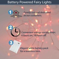 Qbis Battery Powered Fairy Lights For Bedroom 40 Led Lights Battery Operated String Lights For Christmas Halloween Decoration