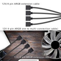 4 Pin 1 to 4 Flexible LED Connector Cable Splitter for LED strips and RGB Fans You can purchased this for extending your current ARGB controller to add two ARGB LED strips to the setup The splitter cable is very durable and long enough to be routed easily