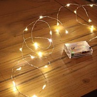 Jtl Qakta Led String Lights, Mini Battery Starry Fairy Lights, Battery Operated/Powered Copper Wire Lights For Bedroom Christmas Parties Wedding Decoration (Warm White),Battery Is Not Included