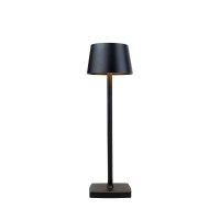 Madckdedrt Table Lamp, Cordless Lamp, Led Desk Lamp, Rechargeable, Dimmable, Aluminum, Suitable For Home, Dining Table And Outdoor Lighting (Black)