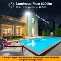 Onforu 70W Dusk To Dawn Outdoor Lighting, 6200Lm Exterior Flood Lights, Ip65 Waterproof Dusk To Dawn Security Lights, 3 Adjustable Heads Wall Light, Daylight White Floodlights For Garage Patio Yard