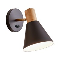 Clankin Wall Sconces Lighting Fixture With Knob Switch, Black Adjustable Bedside Wall Lamp For Industrial Bedroom, Bathroom Sink Lighting(E26 Base Bulb Not Included)