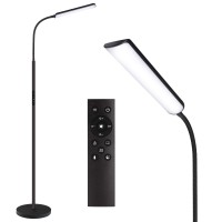 Dimunt Led Floor Lamp, Bright 15W Floor Lamps For Living Room With 1H Timer, Stepless Adjustable 3000K-6000K Colors & Brightness Standing Lamp With Remote & Touch Control Reading Floor Lamps