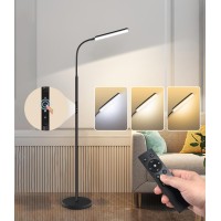 Dimunt Led Floor Lamp, Bright 15W Floor Lamps For Living Room With 1H Timer, Stepless Adjustable 3000K-6000K Colors & Brightness Standing Lamp With Remote & Touch Control Reading Floor Lamps