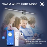 Ralbay 24In20W App Remote Control Dimmable Modern Black Vanity Light Color Temperature Adjustable Led Bathroom Lighting Fixtu