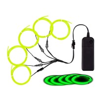 Maxlax El Wire Lime Green Noise Reduction Neon Wire Light 5 In 1 Meter Electroluminescent Wire For Halloween Decoration Chris