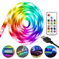 Usb Led Lights Strip 164Ft Multicolor Changing Strip Lights Usb Powered Led Light Strip With Remote Waterproof Rgb Flexible Li