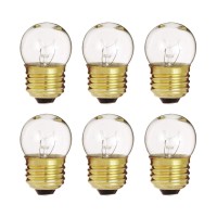 Xtricity 7.5W Incandescent Clear Night Light Bulb, S11, E26 Medium Base, 25 Lumens, Dimmable, 120V, (6 Pack)