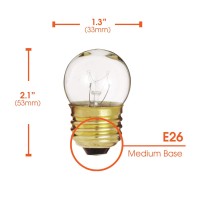 Xtricity 7.5W Incandescent Clear Night Light Bulb, S11, E26 Medium Base, 25 Lumens, Dimmable, 120V, (6 Pack)