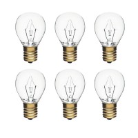 40W Incandescent Lava Lamp Replacement Light Bulb, S11 Shape, E17 Intermediate Base, 360 Lumens, Dimmable, 130V, (6 Pack)