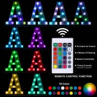 Foaky Upgraded Light Up Letters,Colorful Marquee Light Up Letters With Remote,Marquee Letters For Girl Gifts Teen Girl Gifts Trendy Stuff,Birthday Party Decoration (A)