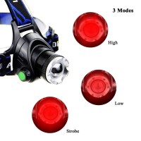 Ploarnovo Ultra-Bright 3 Mode Red Light Headlamp With Aaa Bateries Waterproof Red Led Headlight