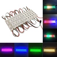 Yunbo 100Pcs Ws2811 Rgb Led Module Lights Dc 12V Smd 5050 Addressable Dream Color Rgb Led Module Waterproof Ip65 Led Storefront Lights With Tape Adhesive Backside(No Controller)