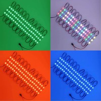 Yunbo 100Pcs Ws2811 Rgb Led Module Lights Dc 12V Smd 5050 Addressable Dream Color Rgb Led Module Waterproof Ip65 Led Storefront Lights With Tape Adhesive Backside(No Controller)