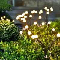 Arily Solar Powered Firefly Lights Outdoor 10 Pack Solar Firefly Lights Outdoor Waterproof, Firefly Solar Garden Lights Outdoor Starburst Swaying Lights For Yard Patio Pathway Decoration