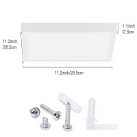 Broadroad Led Flush Mount Ceiling Light, 24W 2400Lm 5000K Led Ceiling Light Fixture, 240W Equivalent, Square Led Ceiling Lamp For Kitchen Closet Bedroom (S-24W-5000K)