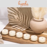 Hyoola Scented Tealight Candles Clear Cup Vanilla Tealight Candles Scented 6 Hour Burn Time 15 Pack European Made