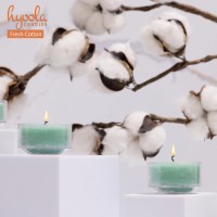 Hyoola Scented Tealight Candles Clear Cup Fresh Cotton Tealight Candles Scented 6 Hour Burn Time 15 Pack European Made